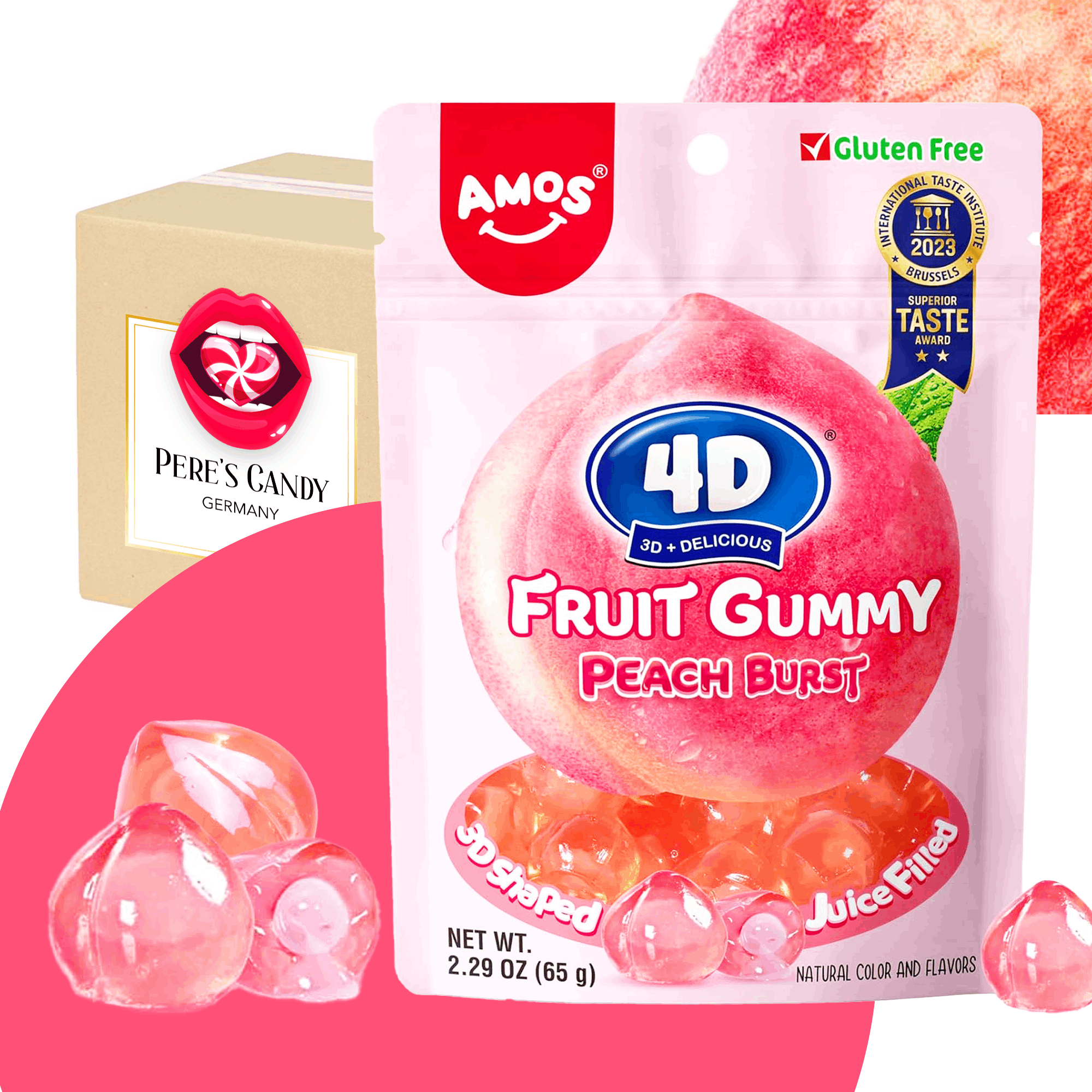 Amos 4d Juicy Burst Peach 65g