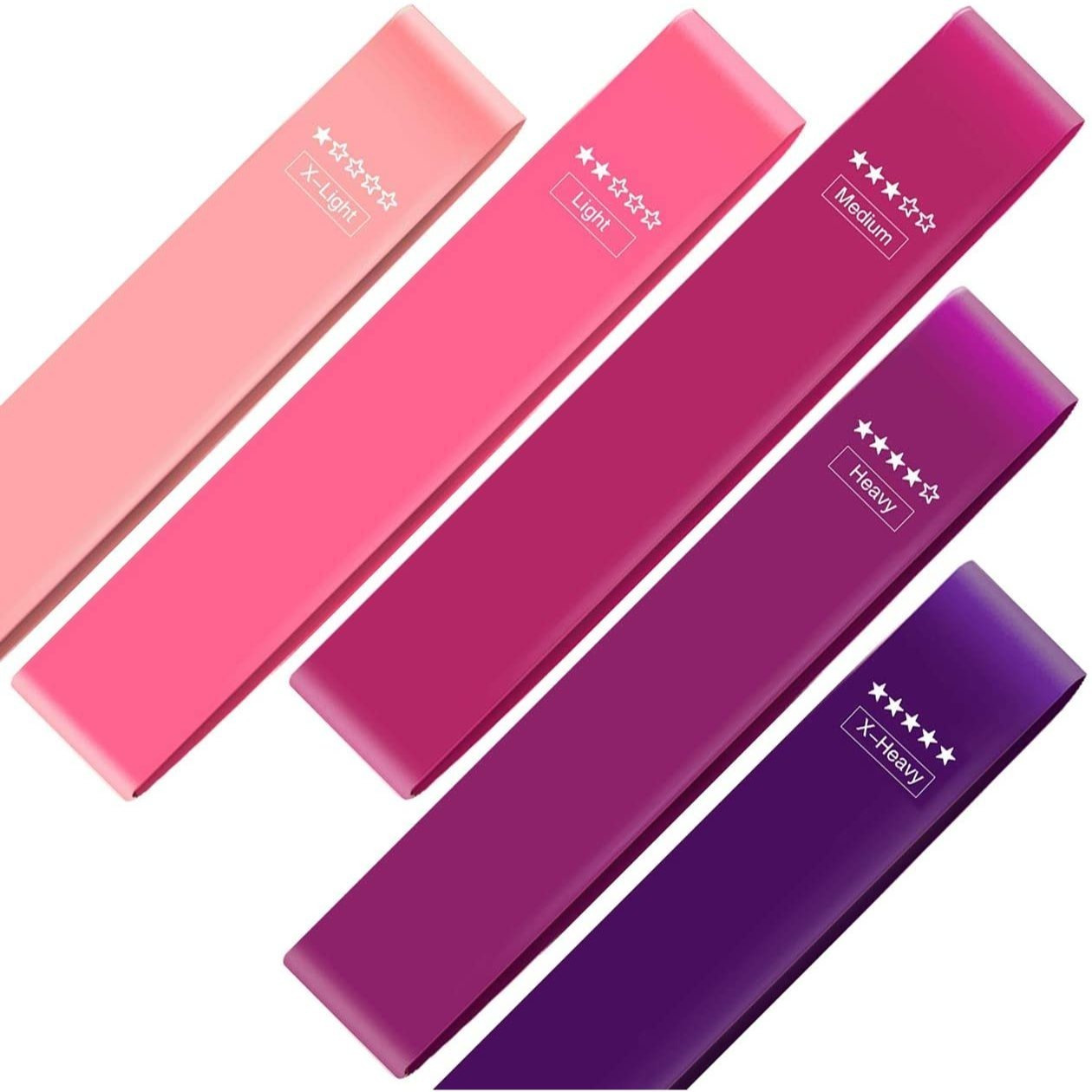 5 Booty Bands Set for Hip Training and Body Shaping