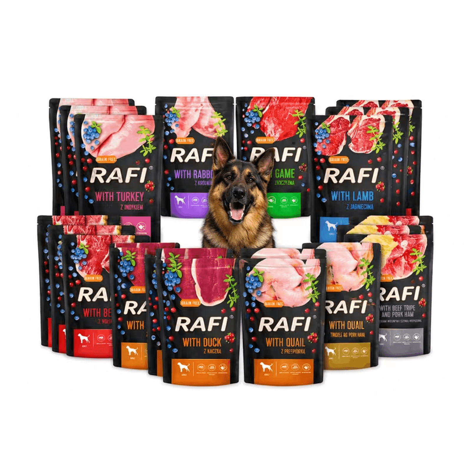 Of Notes Rafi Adult Grain-free Pouch Mixed Flavors 8 X 500g