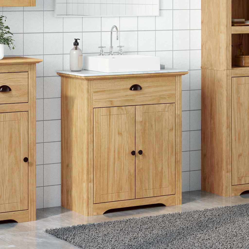 Image of Vidaxl Bathroom Cabinet Bodo Honey Brown 70 X 35 X 80 Cm Wood Material, Modern Bathroom Storage, Rectangular Cabinet For Practical Organization, Stylish Furniture For