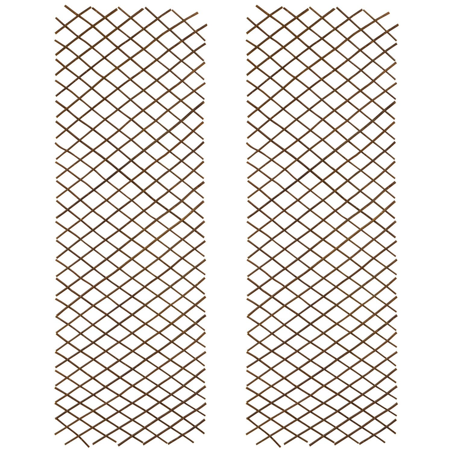 TEMU Woodside Expanding 180 × 60 Cm Willow Fan Wall Trellis – 2 Pack Garden Climbing Plant Support