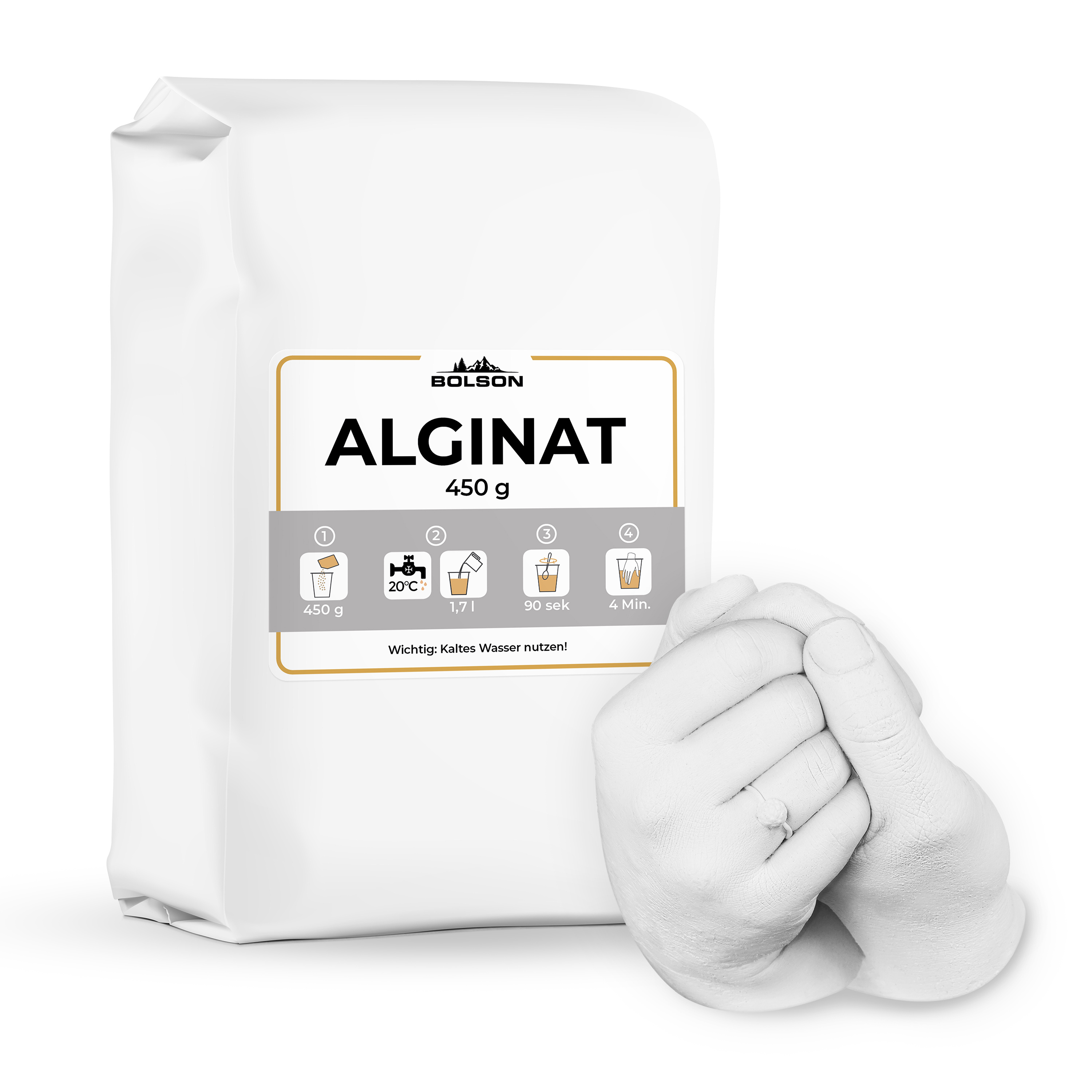 E-shop ® Alginat Abformmasse für 3D Abdrücke | dermatologisch getestet | detailgetreue Alginat Abdruckmasse | Alginat Pulver für einzigartige