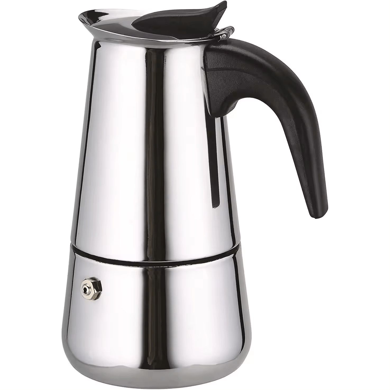 TEMU Cafetera de Espresso de Acero Inoxidable Clásica de Calidad para 2/4/6/9 Tazas (Tamaño de Taza Capacidad), Cafetera Moka, Uso en Camping,
