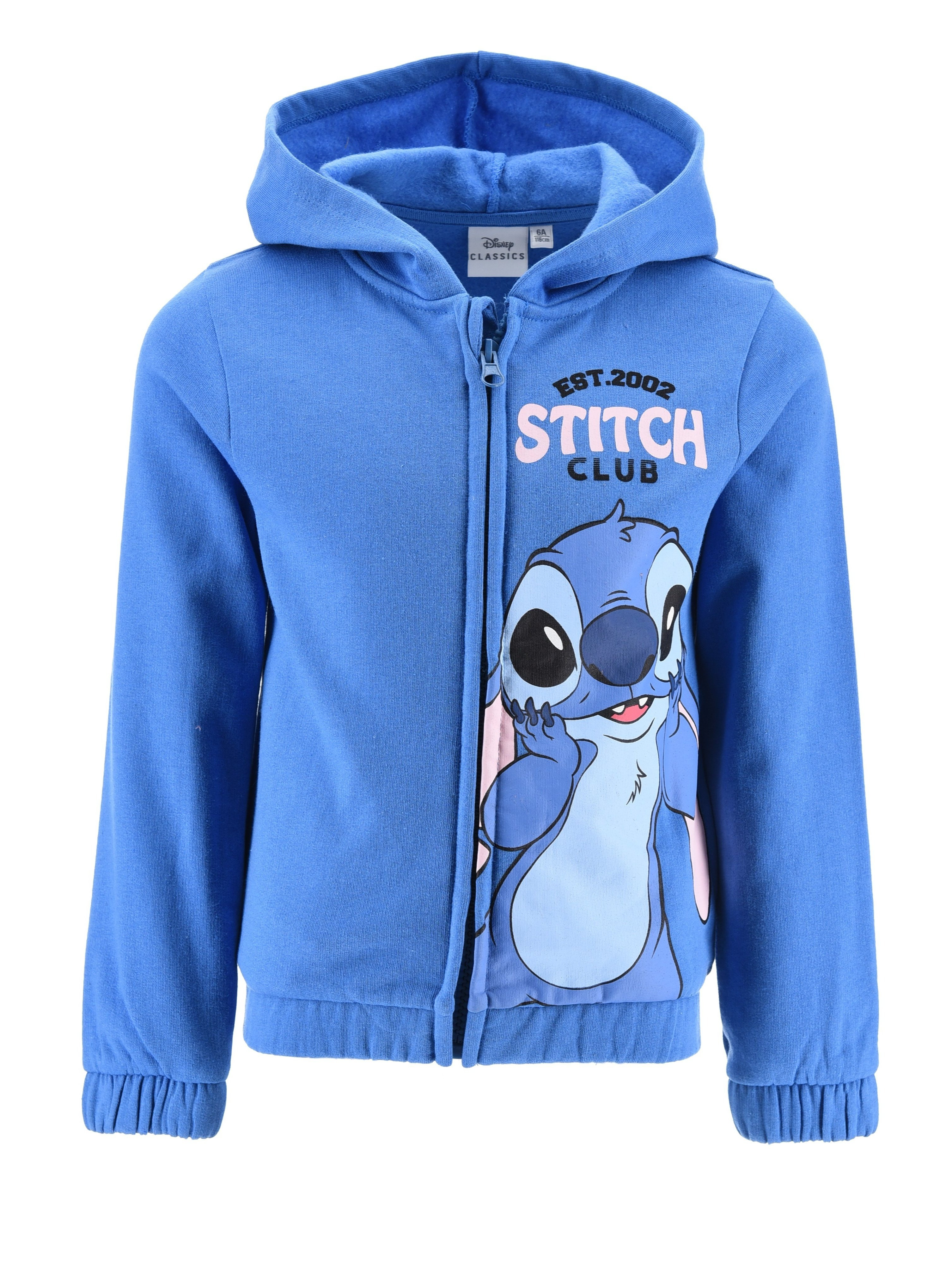 Casaco com capuz e fecho Stitch azul (criança)