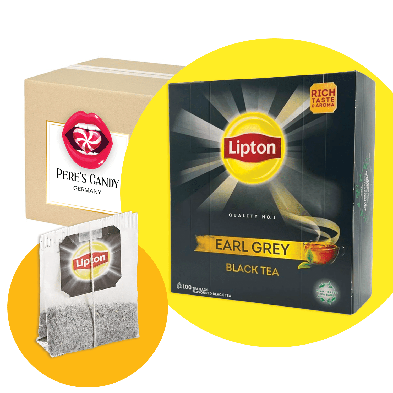 Image of Lipton 100 Earl Grey Black Tea 160g