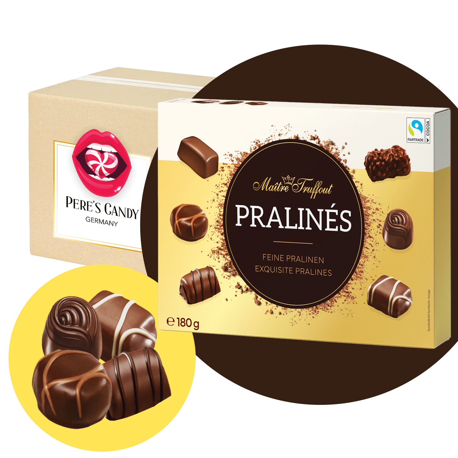 Image of Maitre Truffout Exquisite Praline Mix 180g - Christmas Sweets - Christmas Chocolate - Christmas Gifts - Christmas Snacks