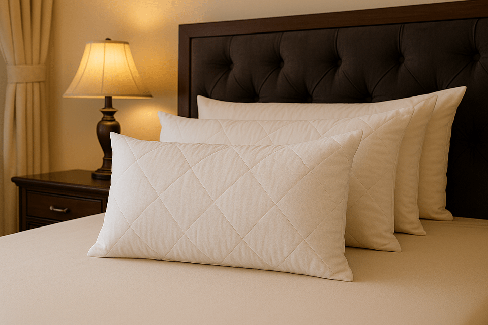Chilimilii 4 Pack Quilted Bed Pillows Deep Filled Soft & Bounce Back Hotel Quality Support