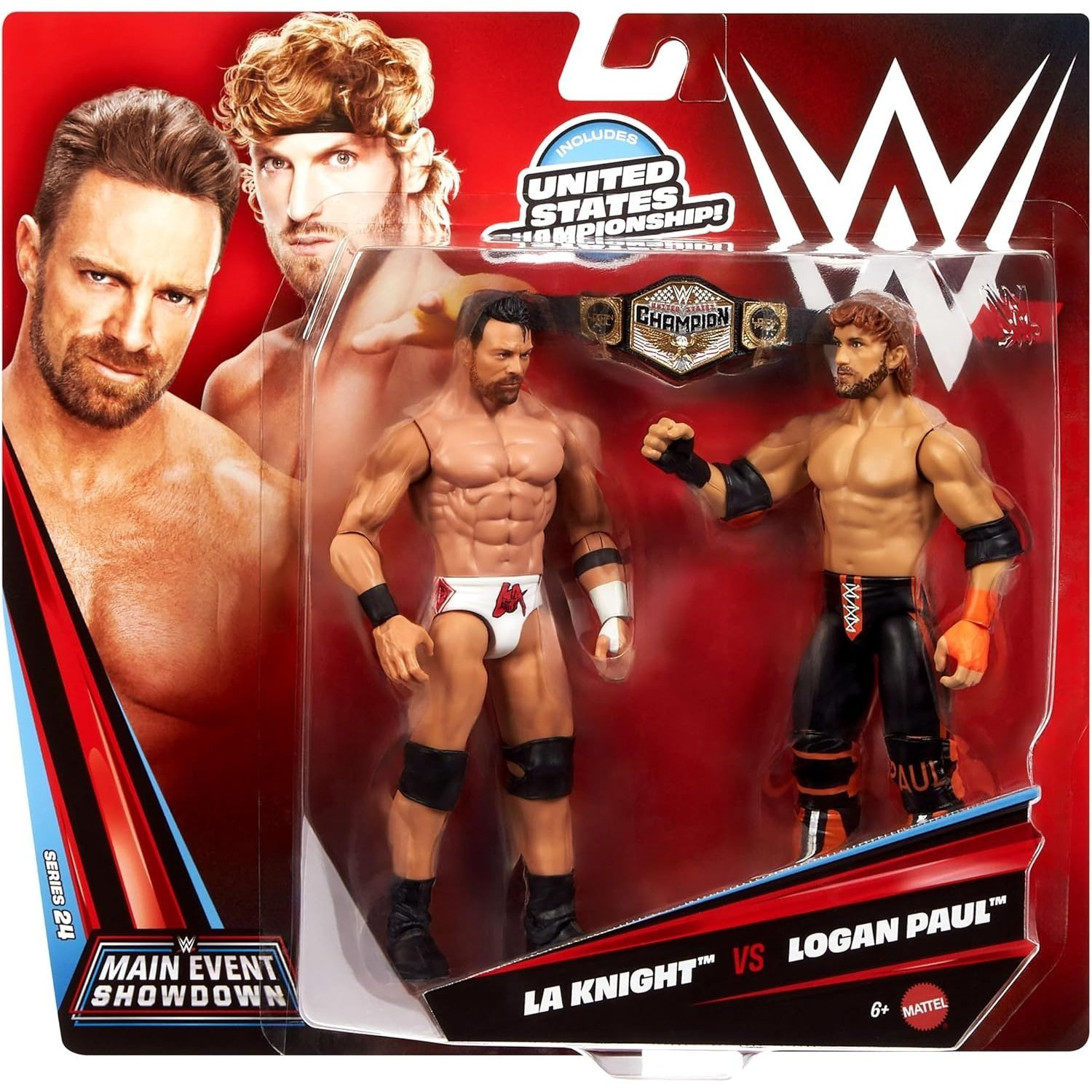 TEMU Wwe Showdown Action Figures 2-pack With Accessory, Series #24 Vs Logan Collectible Set, 6-inch