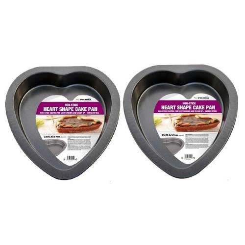 2x heart shape non tin baking pan 23 22 5 3 7 cm decorative heart baking mould for cakes desserts celebration bakeware