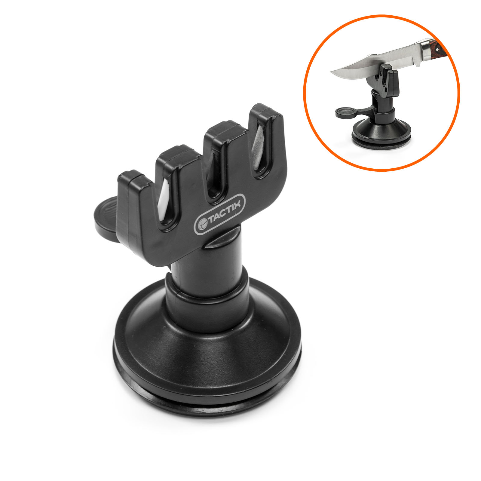 Knife Sharpening Station With Suction Cup - Diamond, Ceramic, Carbide