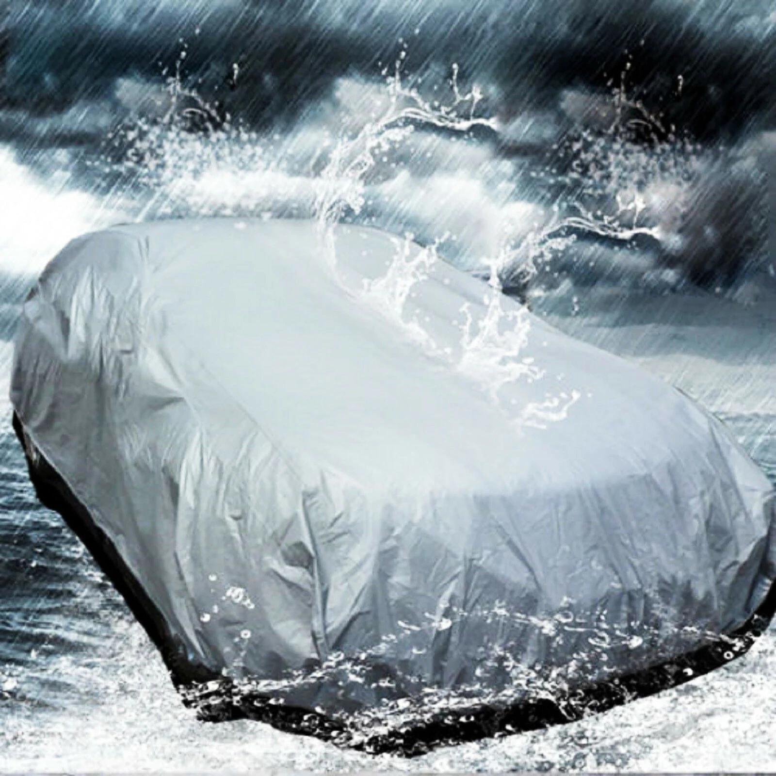 TEMU Cubre coche universal plateado, para vehículo para todo tipo de contra rayos UV, lluvia, polvo, nieve y altas temperaturas, accesorio de