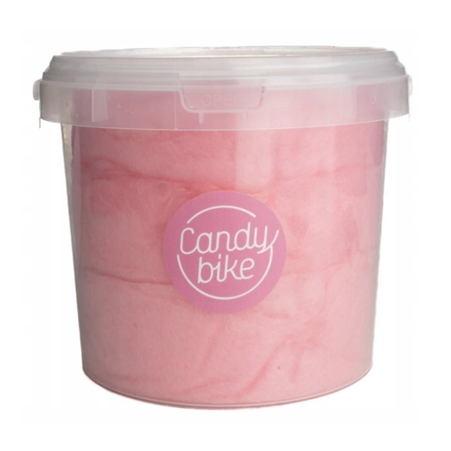 Image of Pink Cotton Candy 1l In A Bucket, Gift Sweet Treat, Fluffy For Drinks, Cocktails, Cake Decoration, Dessert, Bar, Cocktails, Baby Shower, Rainbow, Vegan-friendly, Subtle Sweetness