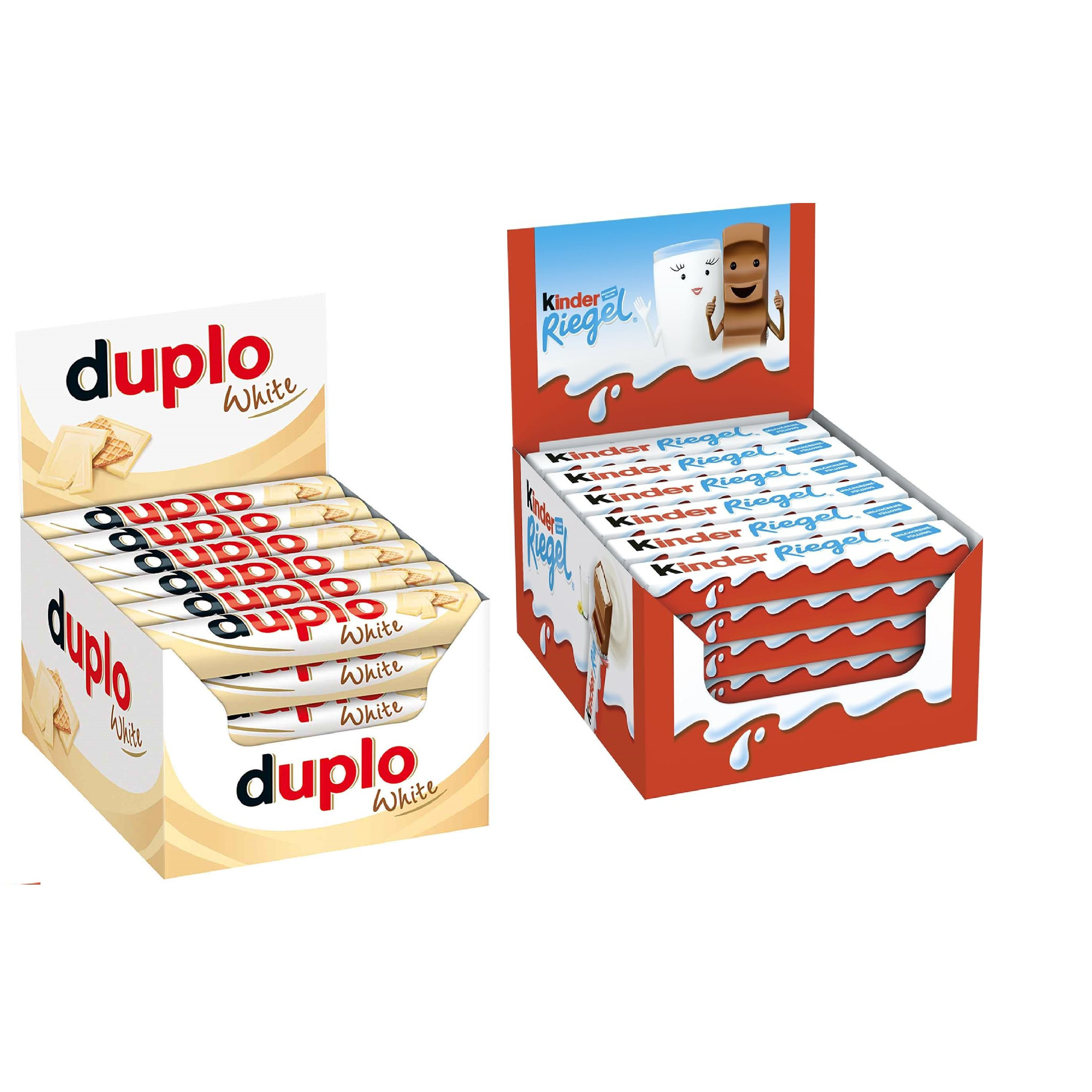 Image of Ferrero Duplo White Chocolate Bar 40er (contents: 40 X 1) And Kids' Chocolate Bar 36 (contents: 36 X 1)