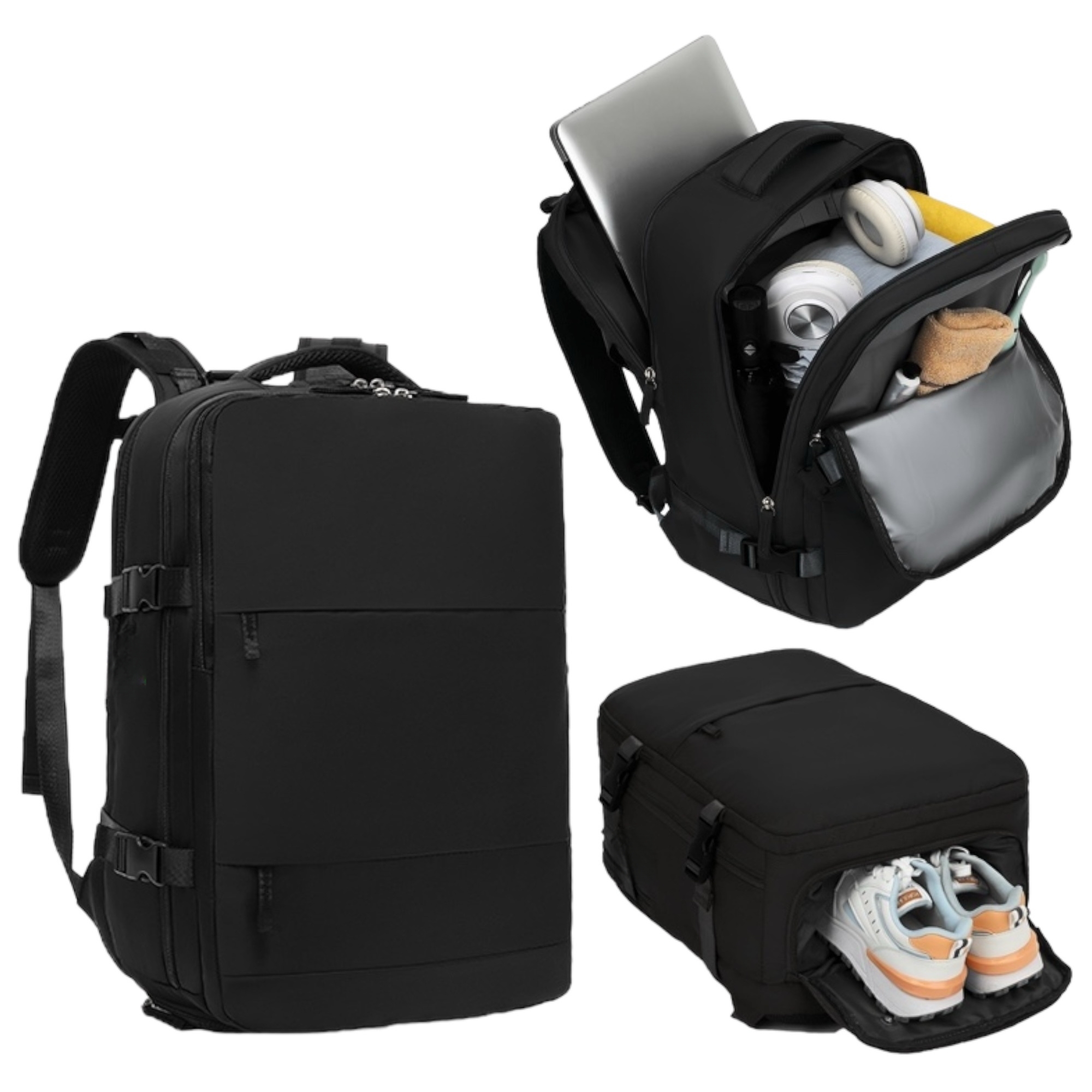TEMU Mochila de Viaje para Cabina de Avion 45x30x20 para Barato Equipaje de y Espaciosa con Compartimento para Zapatos y Mochila Antirrobo