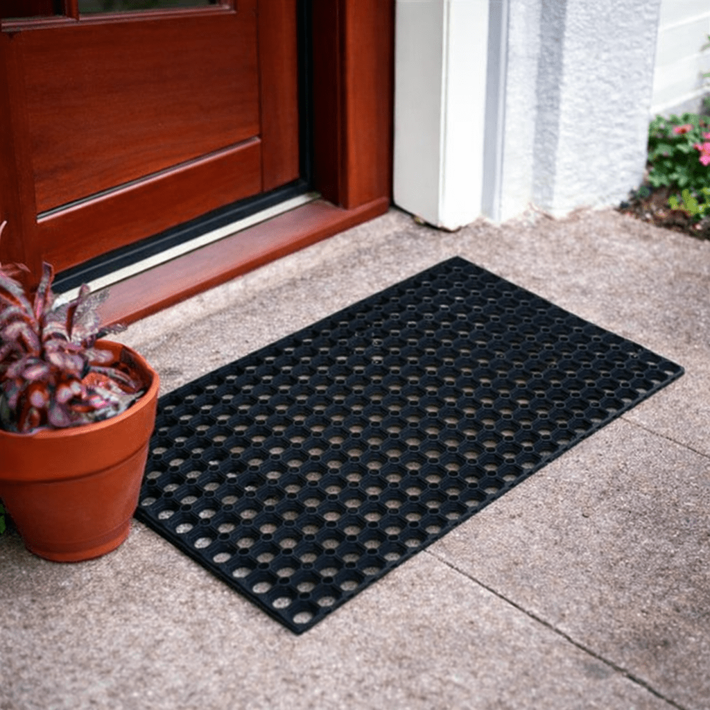 TEMU Rubber Door Mat Heavy Duty Non-slip Door Mats Outdoor Anti Fatigue Dirt Scrapper Floor Mat For Entrance, , Patio And Lawn Outdoor Mat Gr