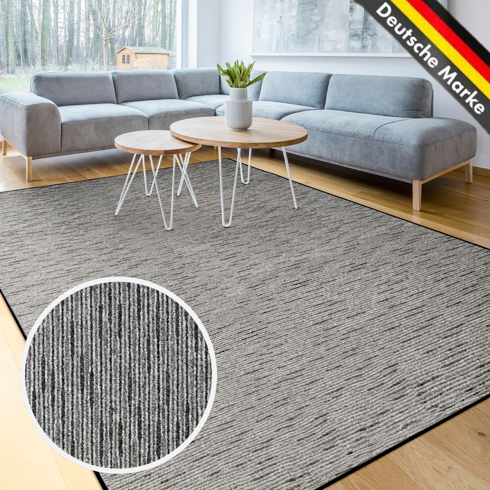 Geneva Living Room Rug – 100 Cm & 200 Cm Wide – Polypropylene Runner With Felt Backing – In 5 Colors & Multiple Sizes