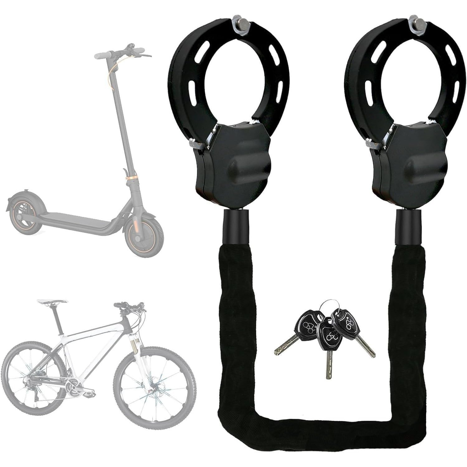 TEMU Electric scooter lock, E Scooter Schloss, schloss für e scooter, Handschellenschloss handschellenschloss，Fahrradschloss, für den E Scooter,