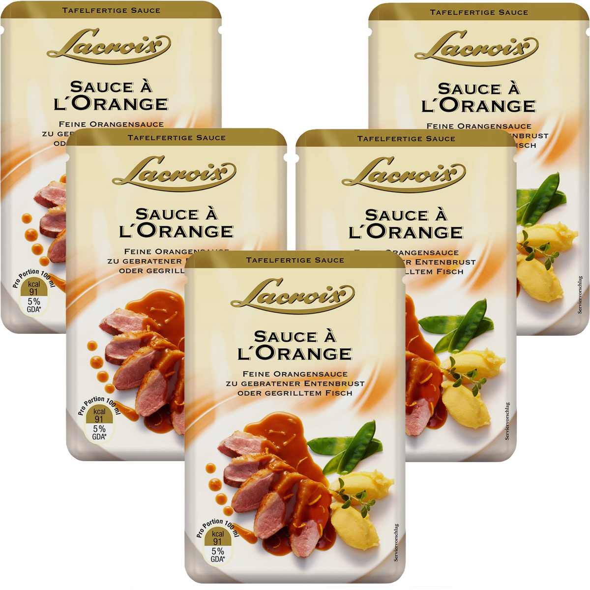 Lacroix Orange Sauce, Fine Orange Sauce For Meat, 150ml, 5-pack