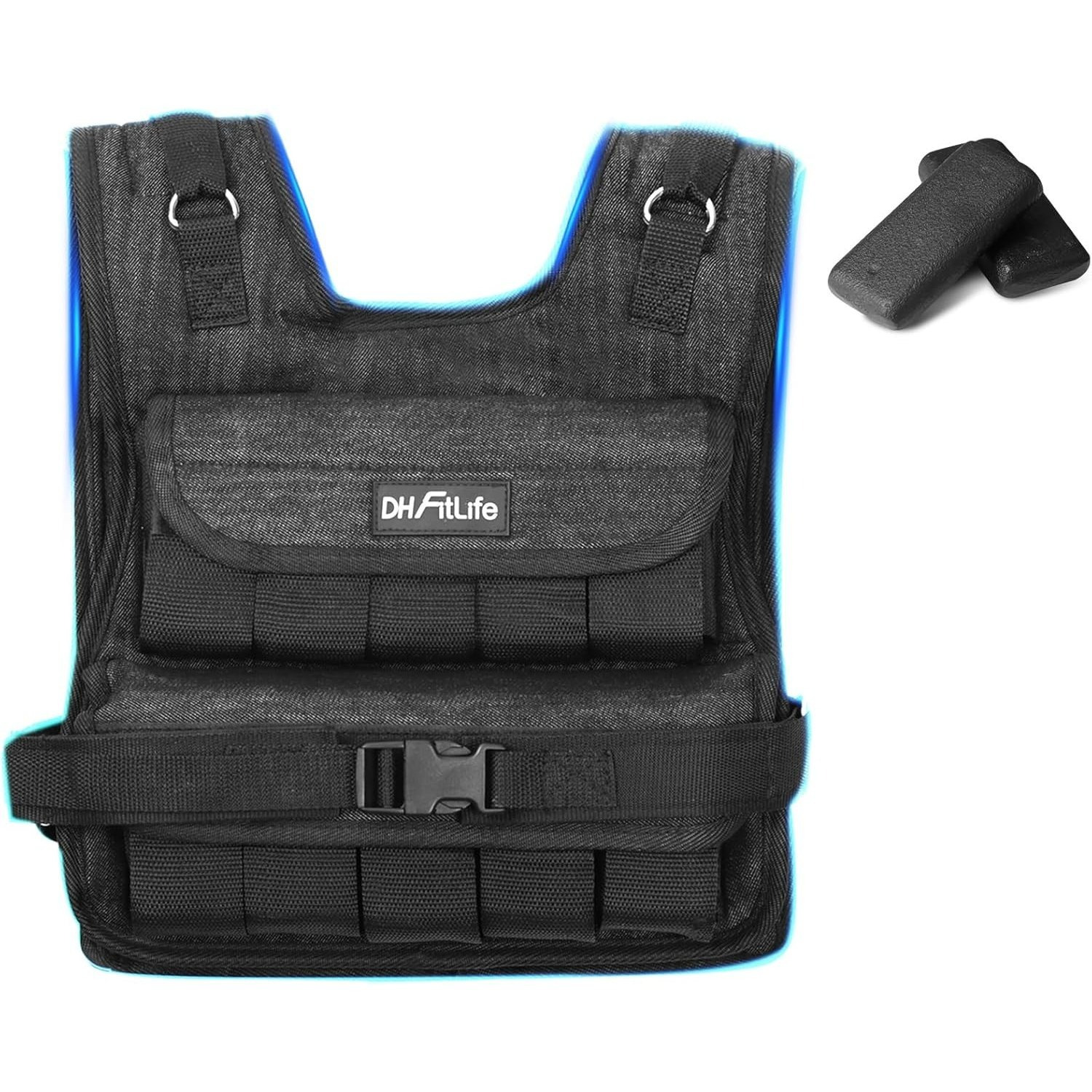 TEMU Chaleco Lastrado Ajustable 20 kg para Musculación & Entrenamiento de Chaleco con Peso Chaleco para Correr Hombres & Mujeres