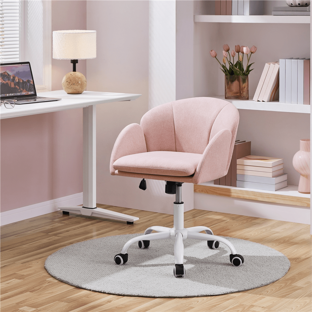 Image of Costoffs Armchair Flower Plate Height Adjustable Office Chair Makeup Chair With Armrests Swivel Chair For Bedroom/office