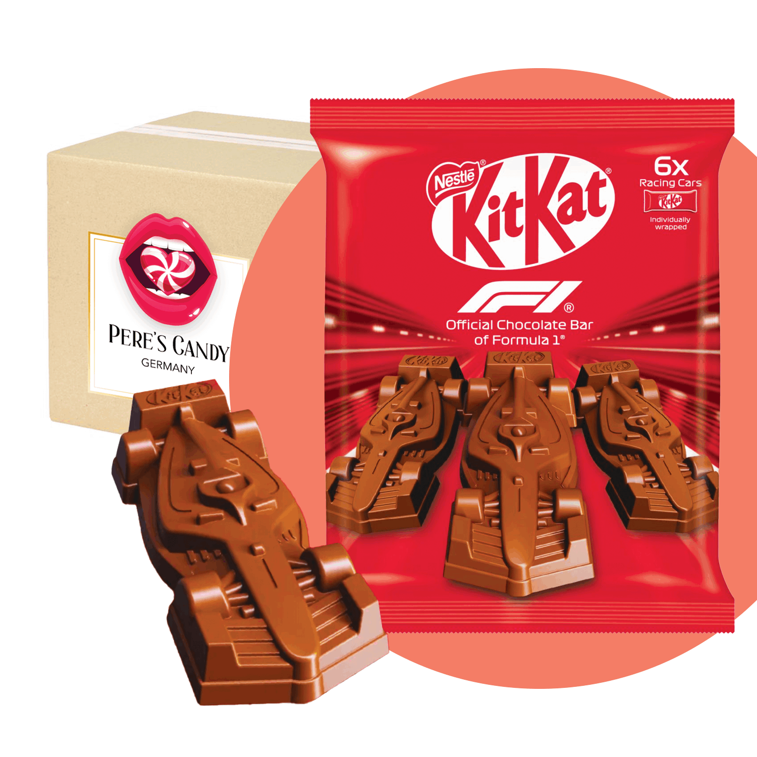 Image of 2-pack - Kitkat F1 Chocolate Racing Cars 2x66g
