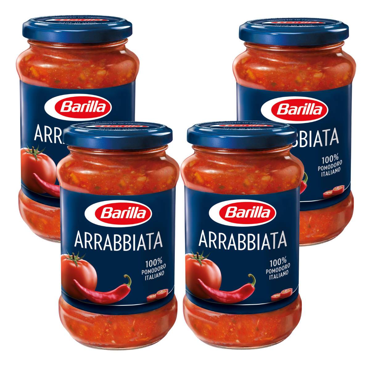 Image of Barilla Pasta Sauce Arrabbiata – Perfect For Pasta, 400g, 4-pack