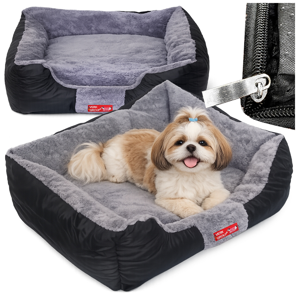 TEMU Panier pour chien en peluche douce rectangulaire, grand canapé pour , moyens et grands chiens, lit en velours et orthopédique pour animaux de