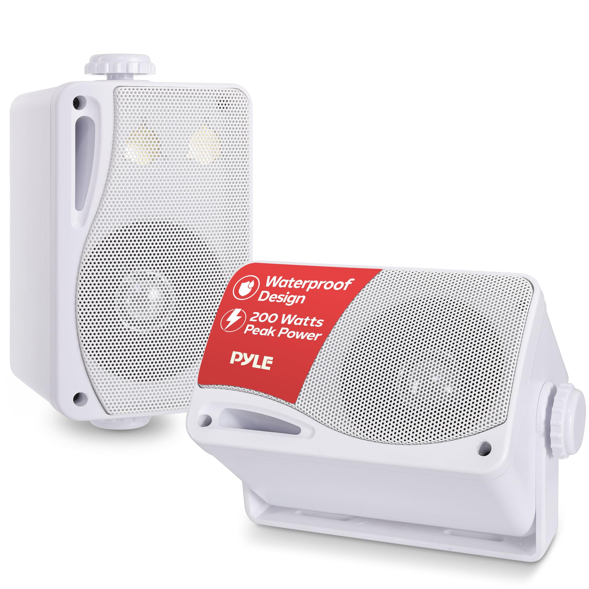 TEMU 3-way Weatherproof Outdoor Speaker Set - 8.89cm 200w Pair Of Marine Grade Mount Speakers - In A Heavy Duty Abs Enclosure Grill - Home, Boat,