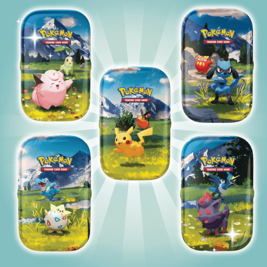 Image of Pokémon Me2.5 – 1x Mini Tin (random Design) | English | 2 Booster Packs | Sticker & Art Card