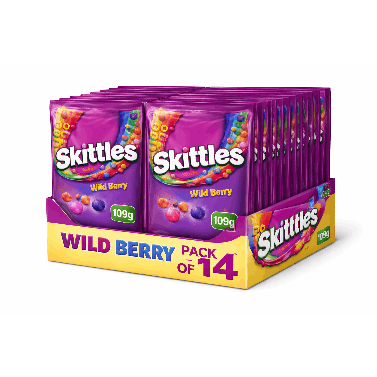 TEMU Skittles Wild Berry 109g ( Pack Of 14)