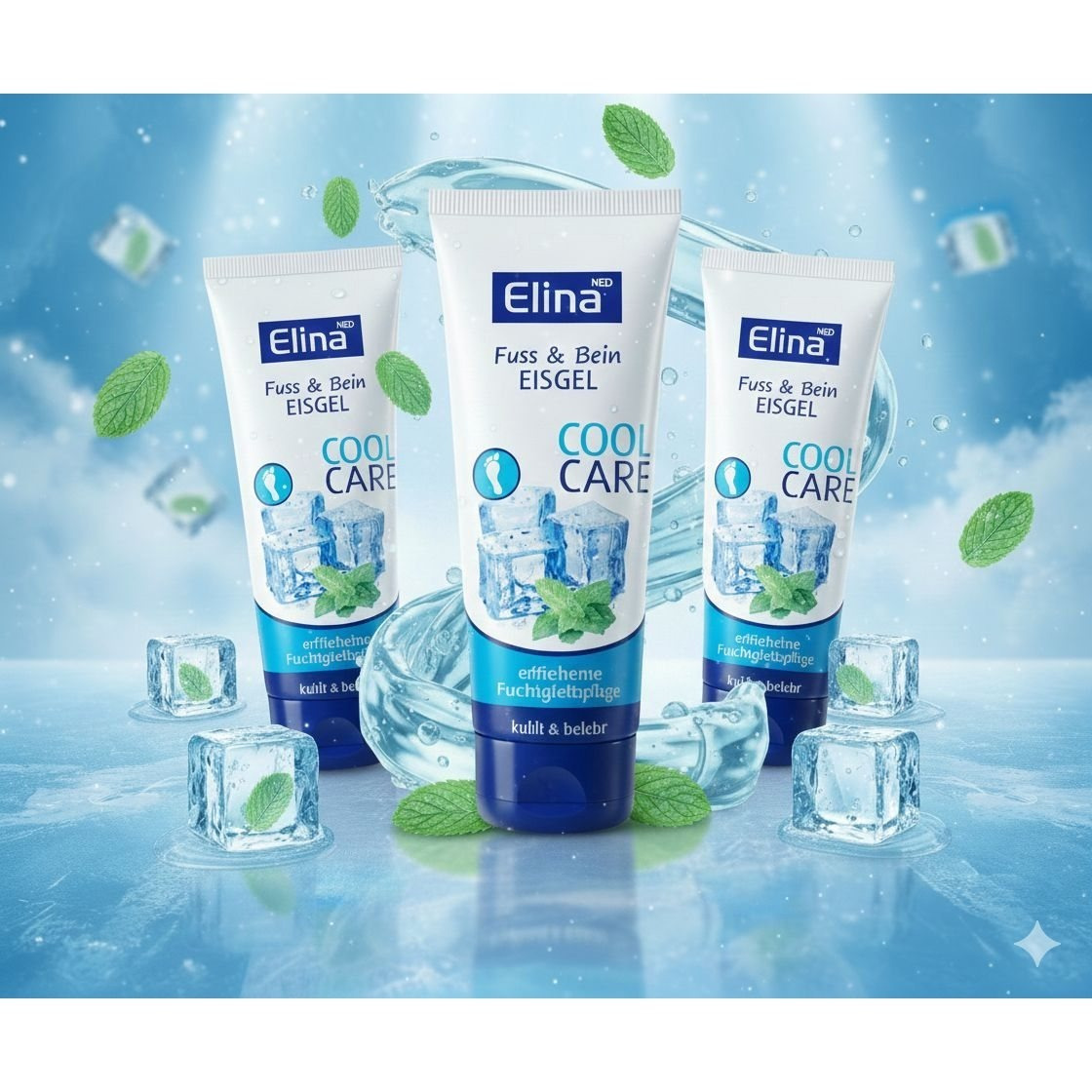 Elina With Foot And Leg Ice Gel Refreshing Moisturizing Care, Cooling And Feet