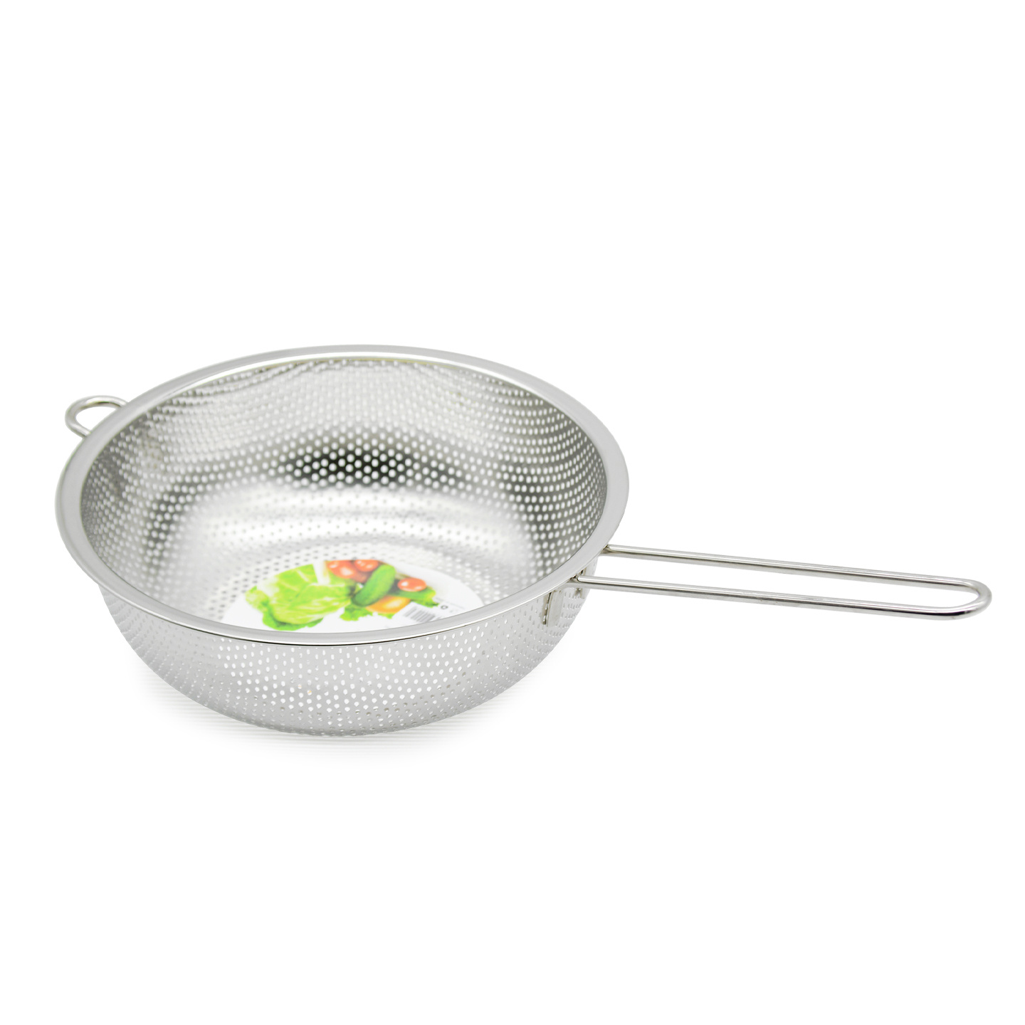 TEMU Colador de acero inoxidable con asa única, cesta escurridora para lavar arroz, , utensilio de cocina multiusos