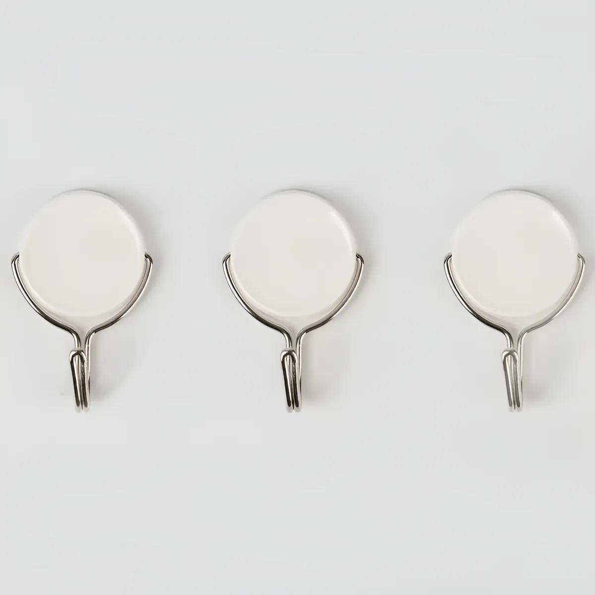 TEMU 3pcs Ganchos Adhesivos Para Pared 3 piezas de gancho de pared adhesivo fuerte Gancho adhesivo giratorio de 180 ° for estante de llaves de cocina