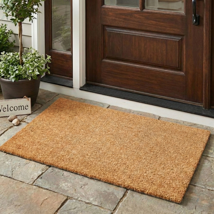 TEMU Felpudo de fibra de coco - 40x60cm-45x70cm - Felpudo antideslizante - Felpudo único adecuado para entradas de , pasillos y puertas exteriores -