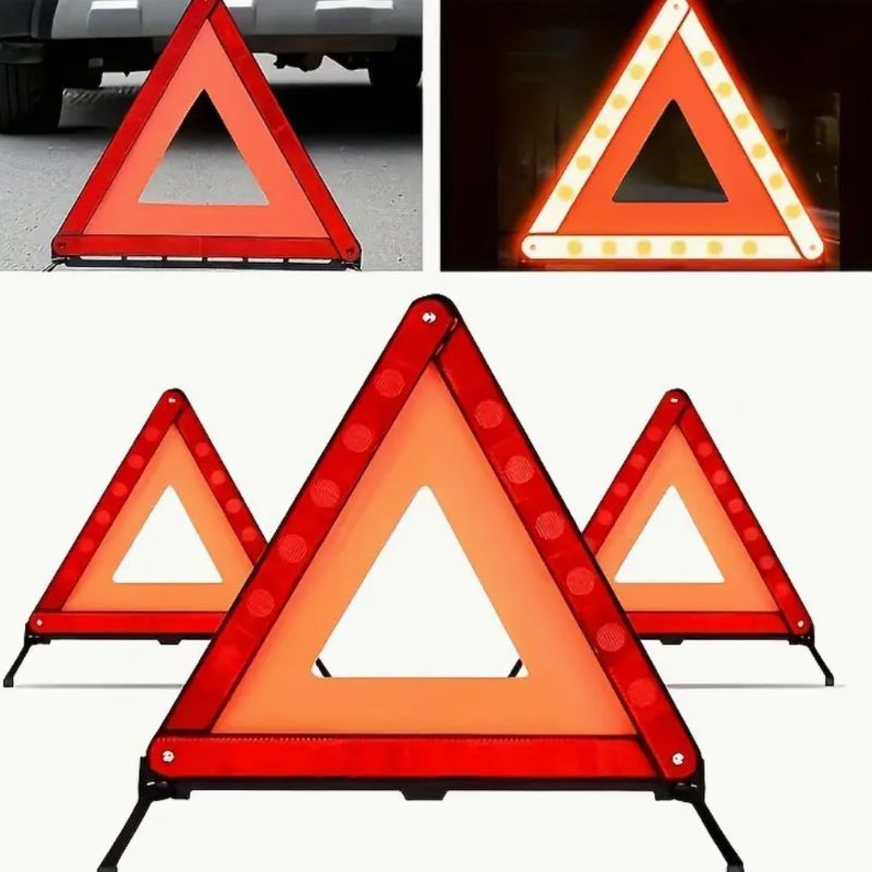 TEMU Kit Road Emergency Warning Reflector Roadside Reflection Warning Sign Collapsibl Emergency Car Kit