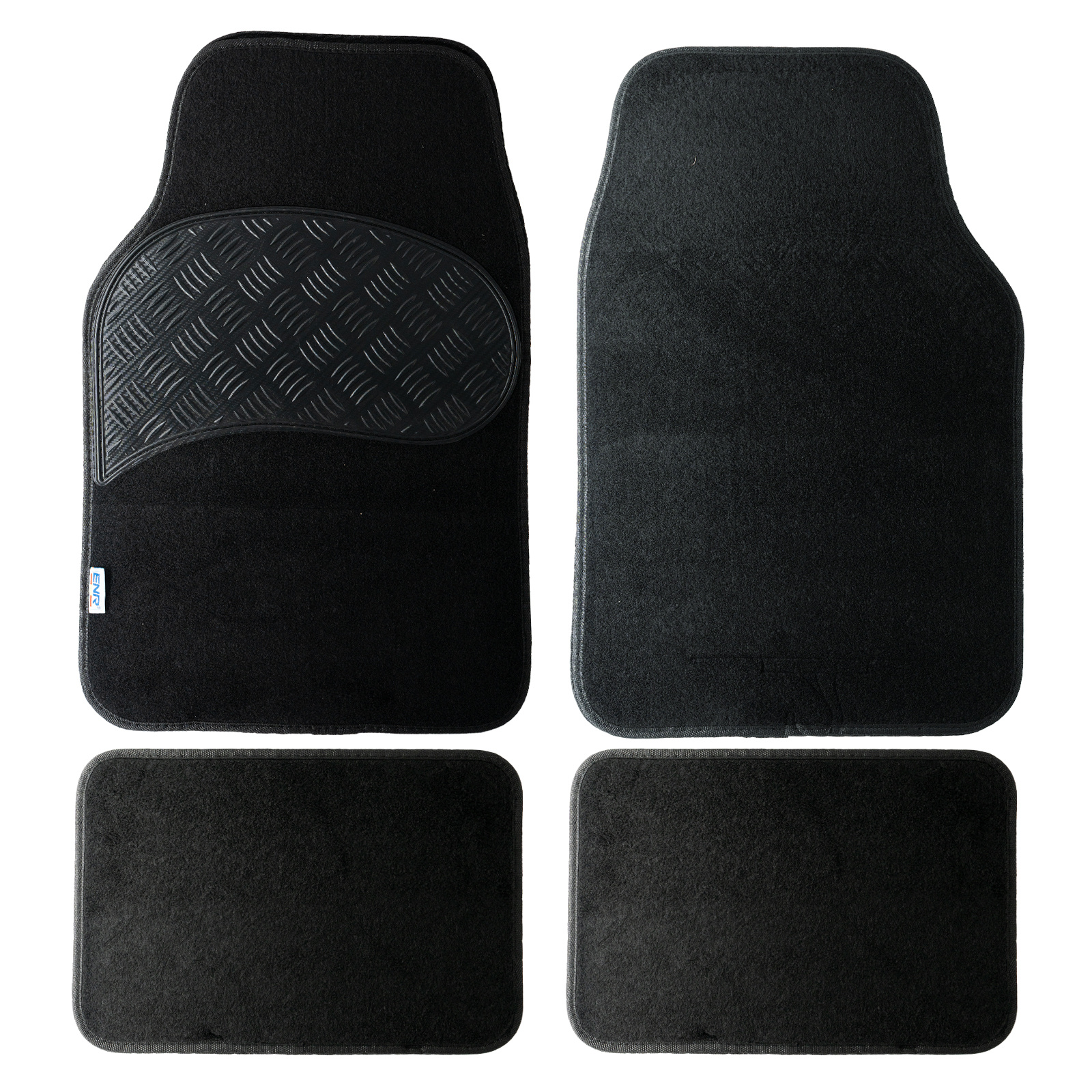 TEMU Juego de alfombrillas de coche universales de 4 piezas, 65×43 cm, antideslizantes, resistentes al , PVC impermeables y fáciles de limpiar, para