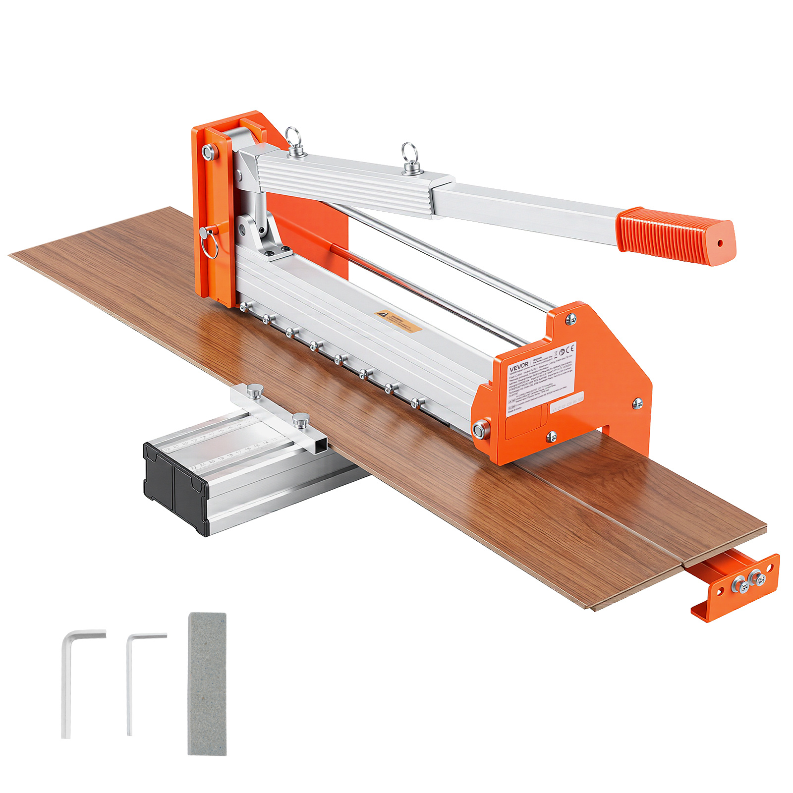 Vevor 304.8mm Vinyl Floor Cutter, 12mm Thick Laminate Flooring Cutter With Upgraded Labor- Aluminum-alloy Lever, Telescoping Support Plate, Cuts Wood, Lvt, Vct, Spc, Lvp, Wpc