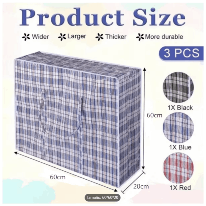 TEMU 3/6/12pcs Bolsas para Guardar Ropa, Bolsas Mudanza y Bolsas Almacenaje Ropa con Cremallera - Grandes y Resistentes - Plegables - Multipack -