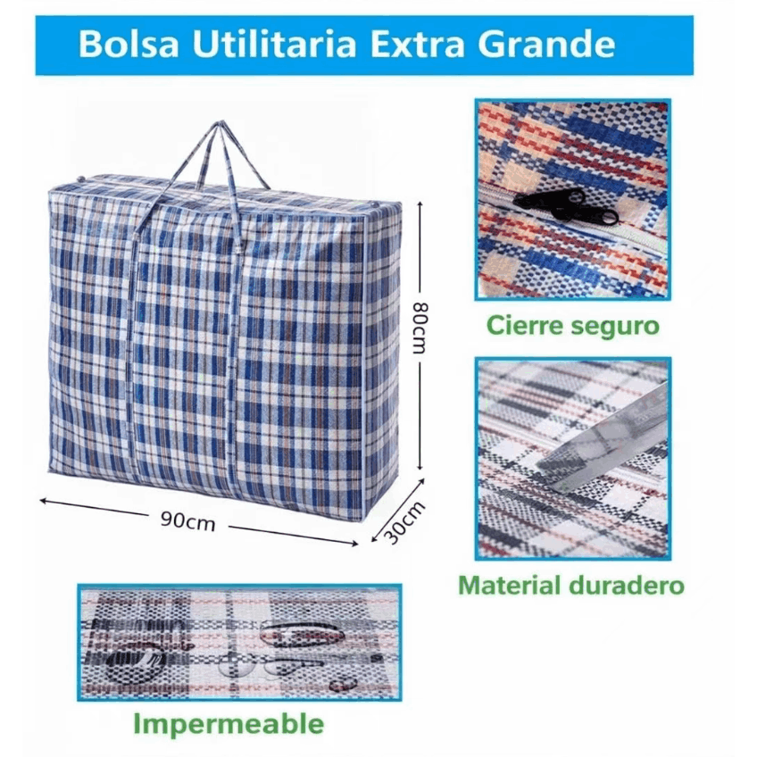 TEMU 3/6/12pcs Bolsas para Guardar Ropa, Bolsas Mudanza y Bolsas Almacenaje Ropa con Cremallera - Grandes y Resistentes - Plegables - Multipack -