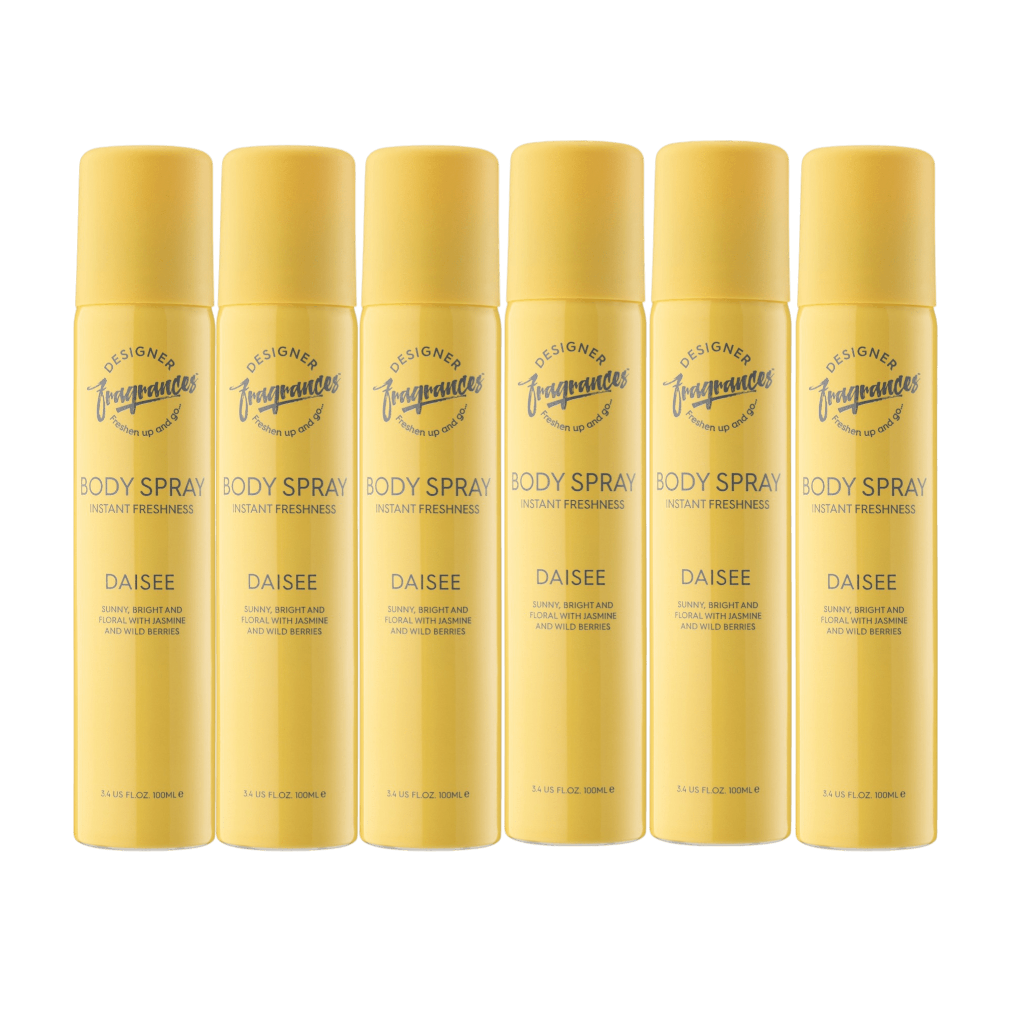 TEMU Designer Fragrances 6 Pack Bundle Women's Body Spray Deodorant Cans - For Instant Freshness On The Go - Long Lasting Smell, Great Gifts - 100ml