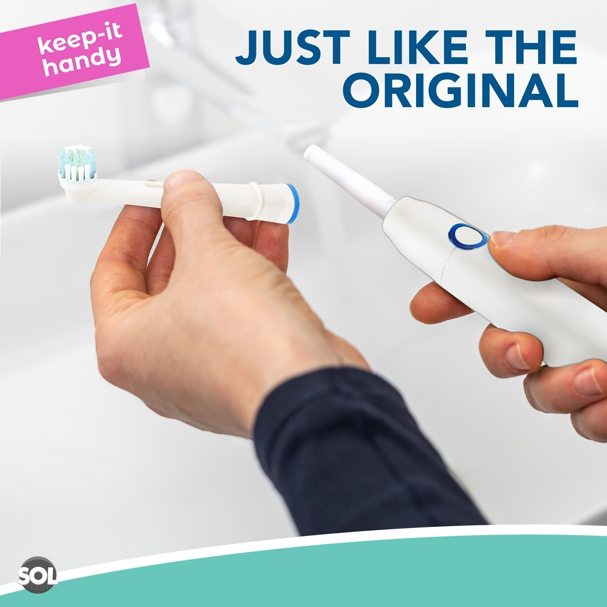 2 Pack Universal Electric Toothbrush Replacement Heads