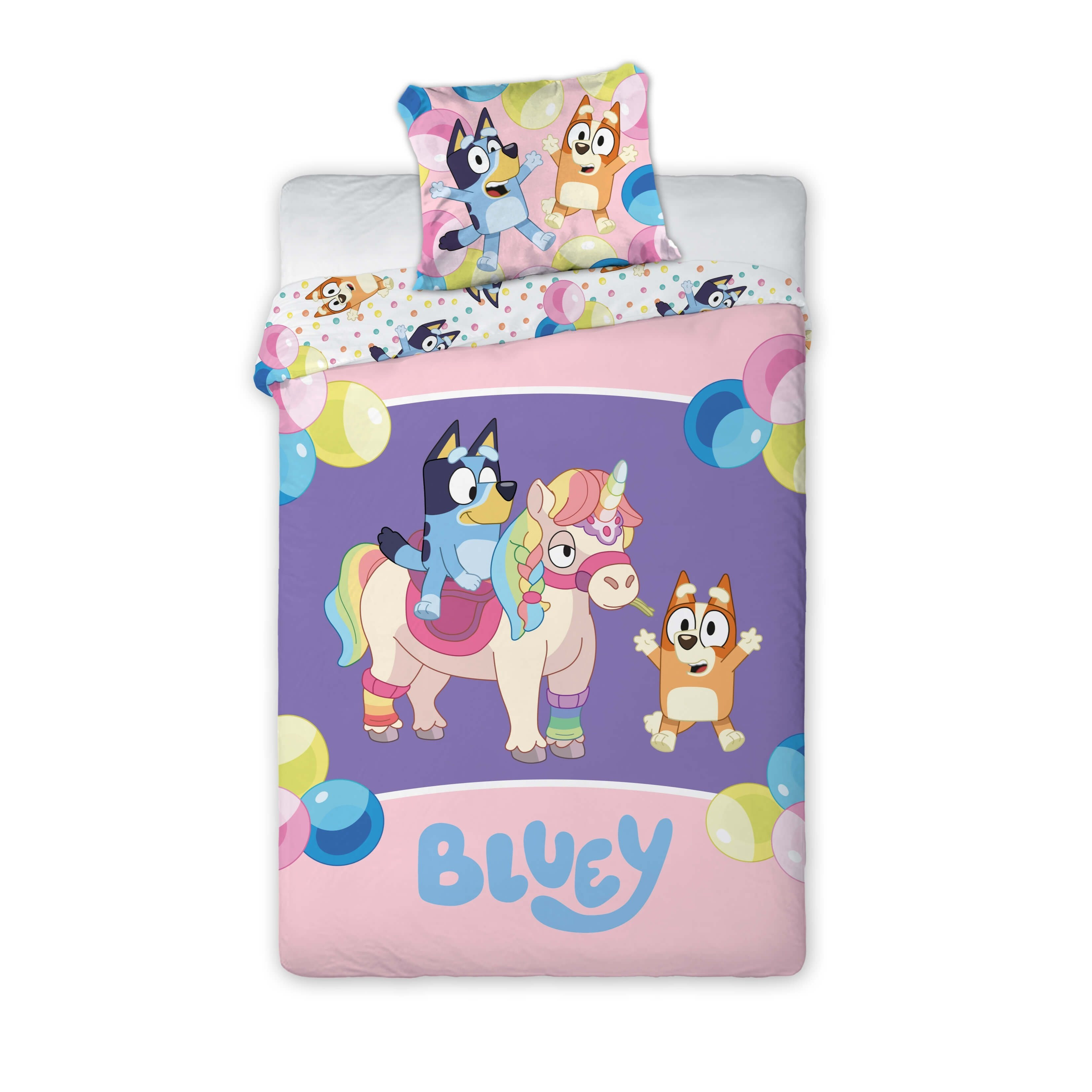 Image of "unicorn" Bed Sheet Set Bed Cover 135x200 Pillowcase 80x80 German Size Single Bed 100%children's Bedding Children's Bedding Sister Bingo Mama Chilli