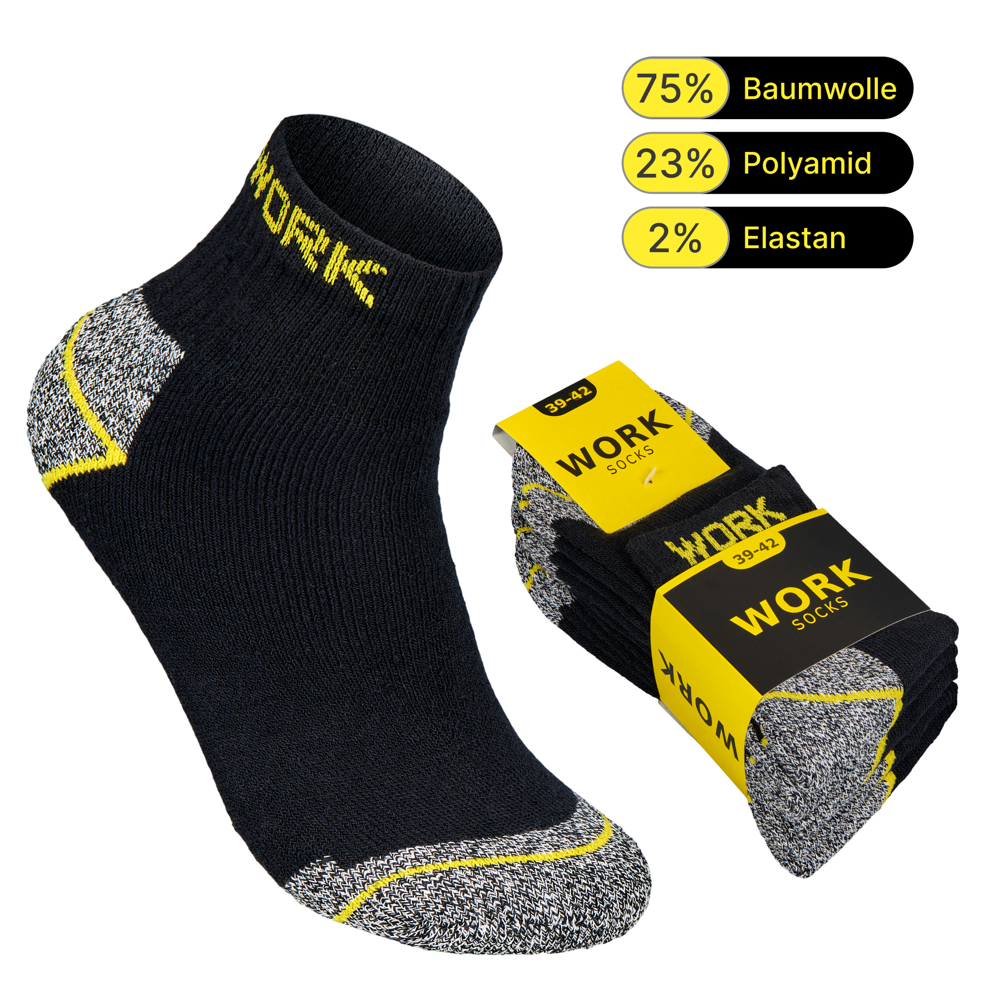 Men's Work Socks (5, 20 Pairs) Work Socks