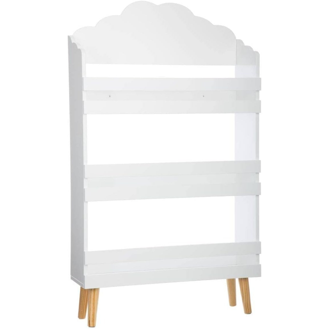 TEMU Estantería blanca de 3 niveles L58 X P18 X Cm, autoadhesiva, peso 8.333 Kg, uso interior, para adulto