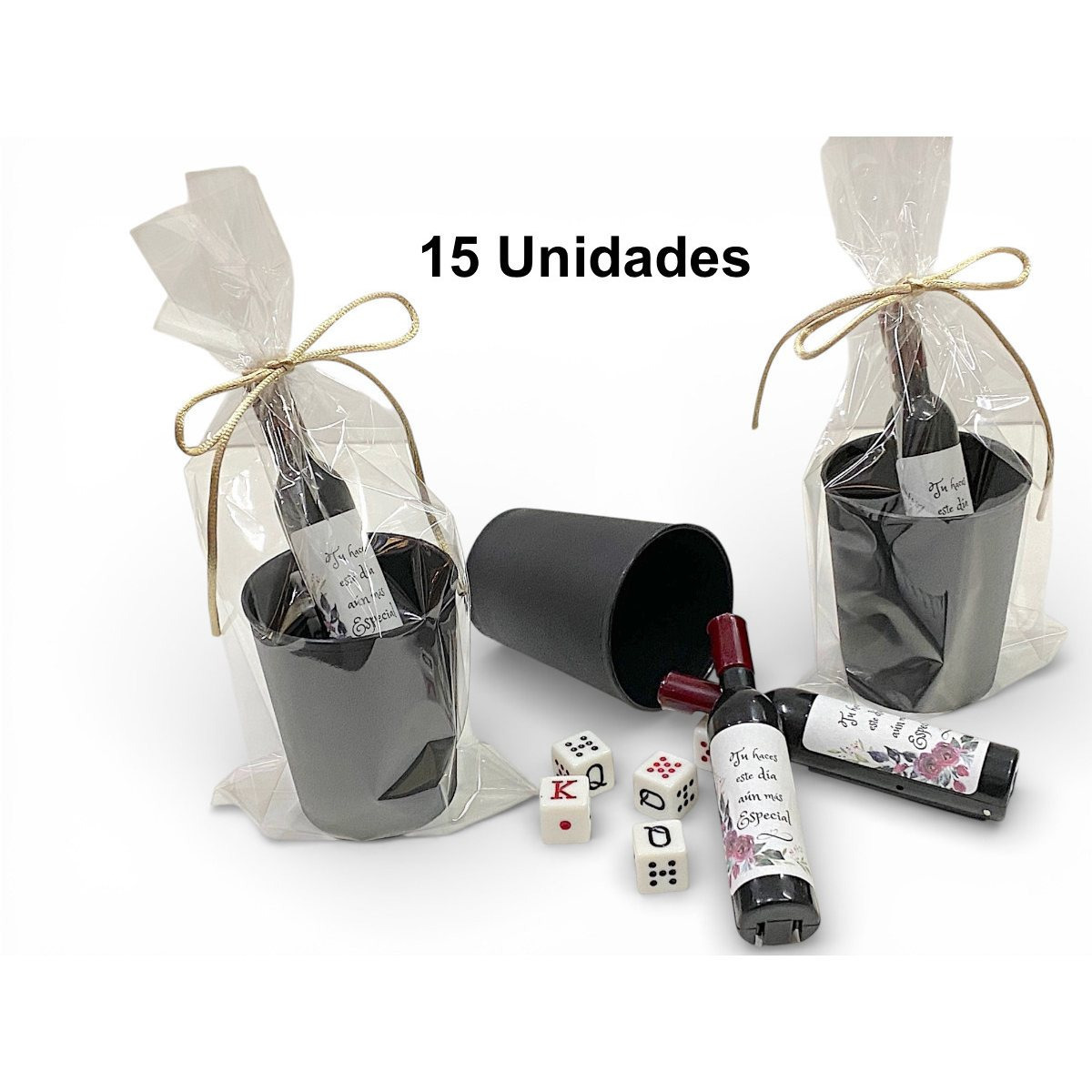 TEMU de 10/15 estuche de dados y sacacorchos con mensaje para los invitados - regalos para comuniones bautizos aniversarios