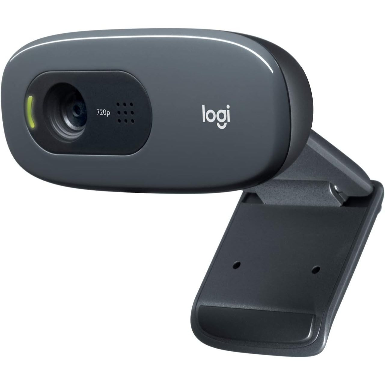 Logitech C270 Webcam, Hd 720p, 60° Field Of View, Fixed Focus, Correction, Usb Connection, Noise Cancellation, Universal Mount, For Skype, Facetime, , Etc. - Black