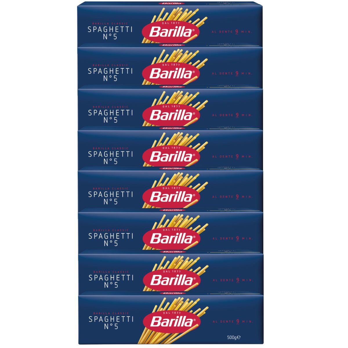 Barilla Spaghetti Number 5 Durum Wheat Pasta 500g 8-pack