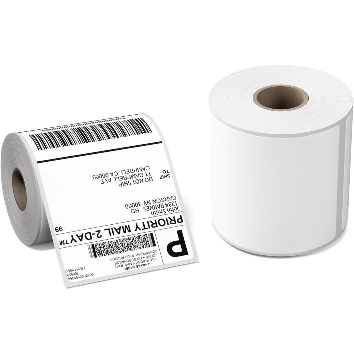 TEMU Rouleau d'étiquettes thermiques directes – Étiquettes autocollantes blanches tube 4 × 6 pouces, 250 pièces, autocollants imperméables non sèches