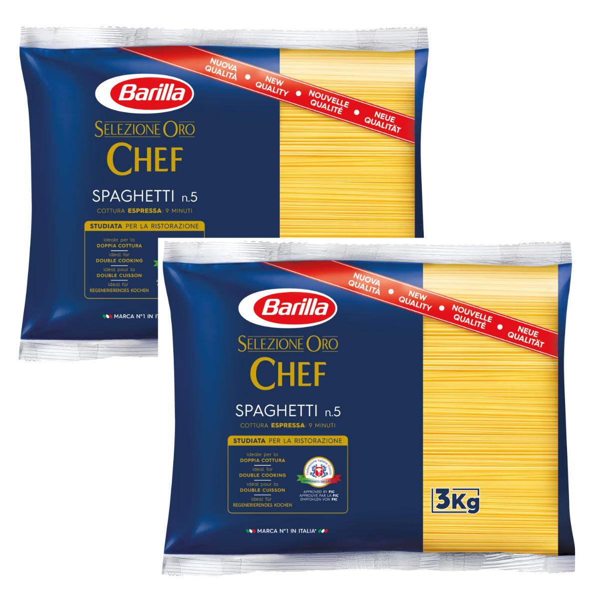 Barilla Selezione Oro Chef Spaghetti No. 5 Pasta 3000g 2-pack