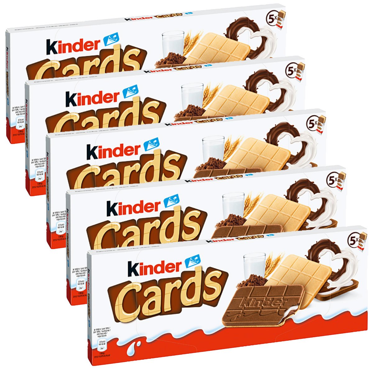 Kids' Cards Crunchy Waffle Specialties With Cocoa 128g 5-pack